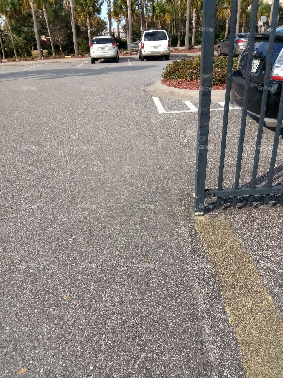 parking area with shadow.