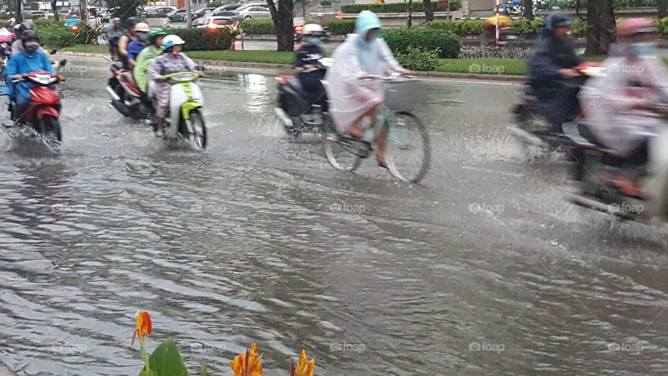 rainy day in hcmc