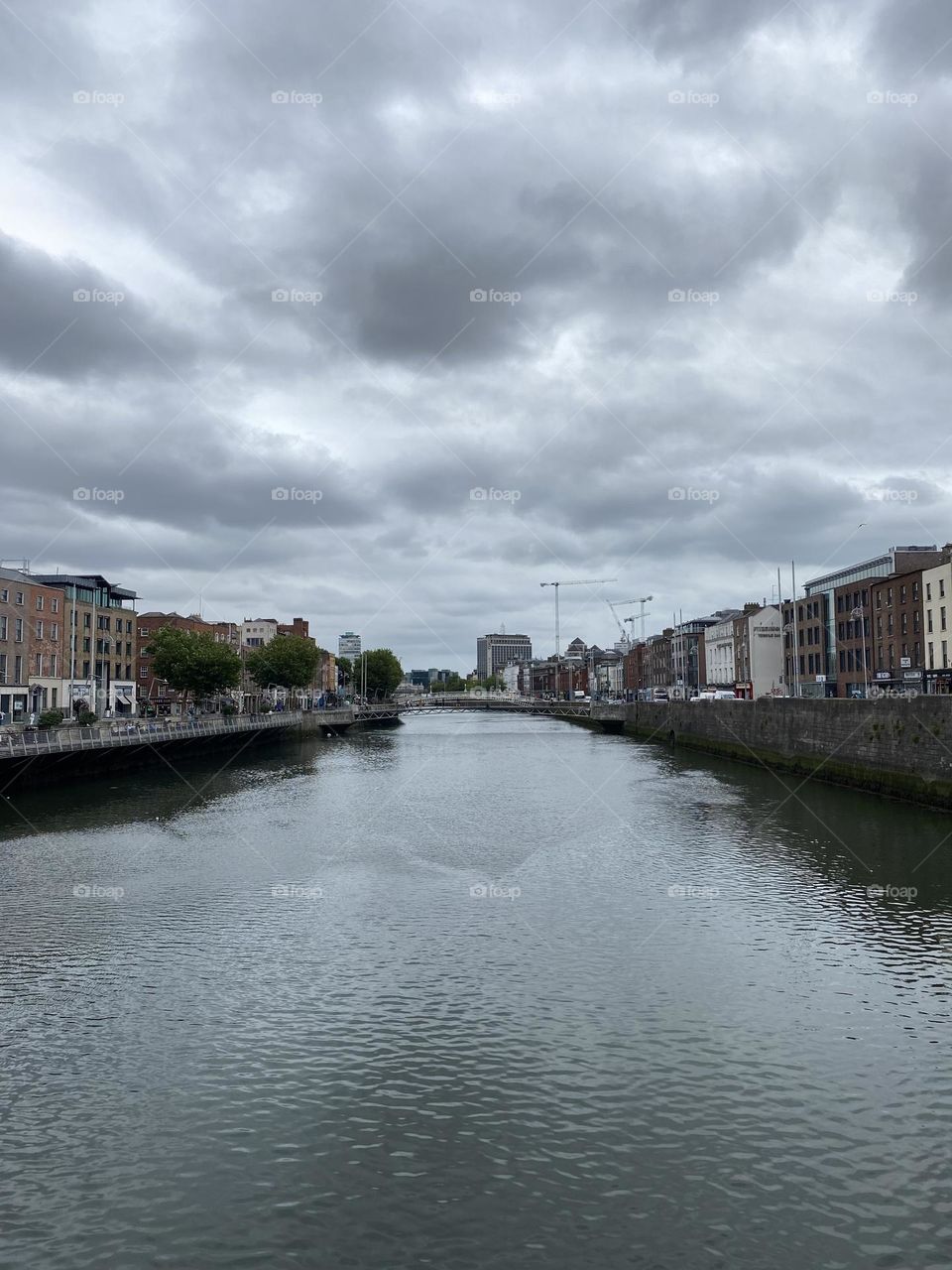 River on a gloomy day