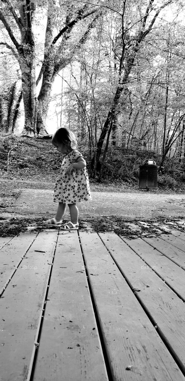 small child walking