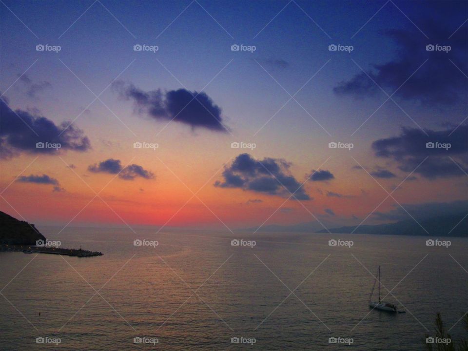 Sea of the port of Palinuro ( Italy ).