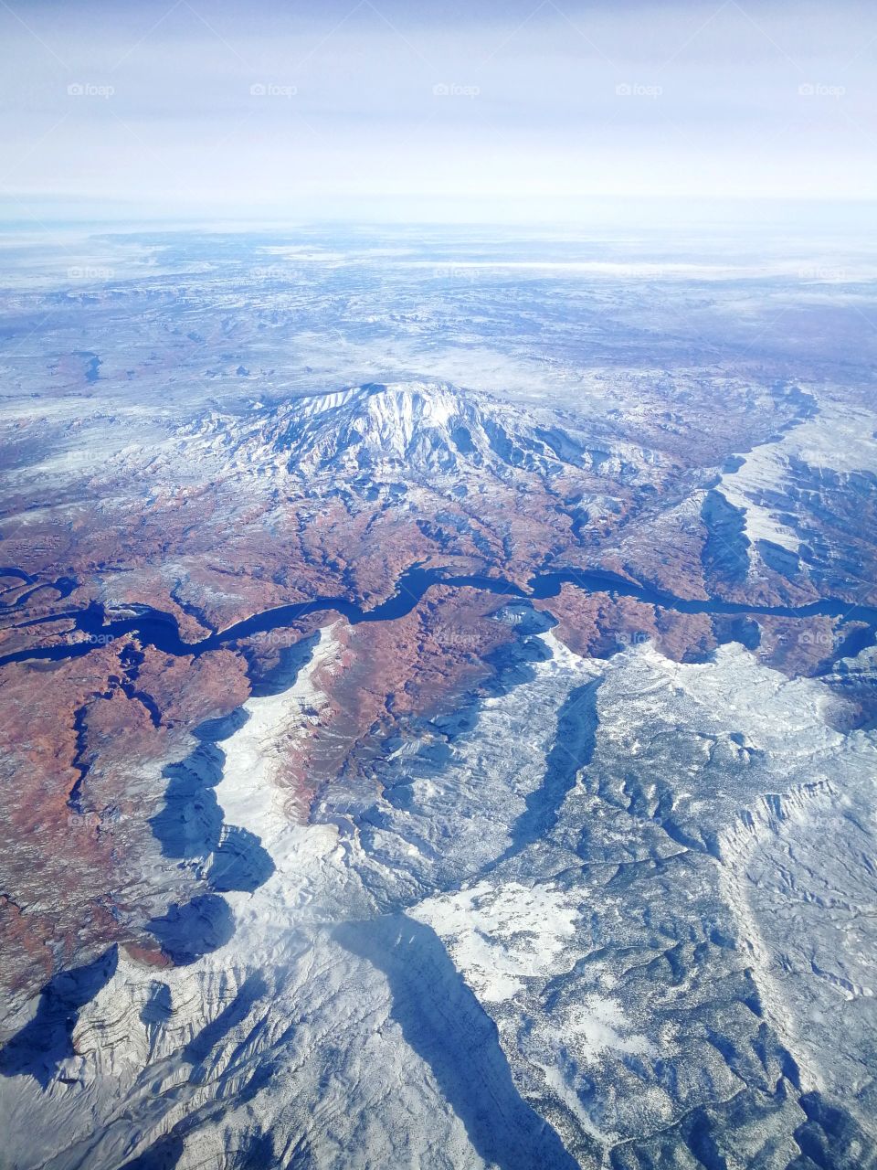 View from airplane