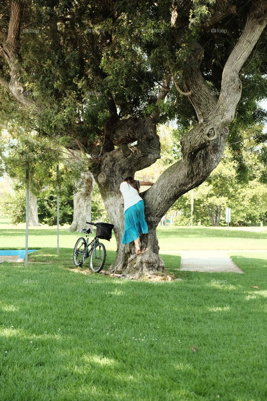 The girl and tree