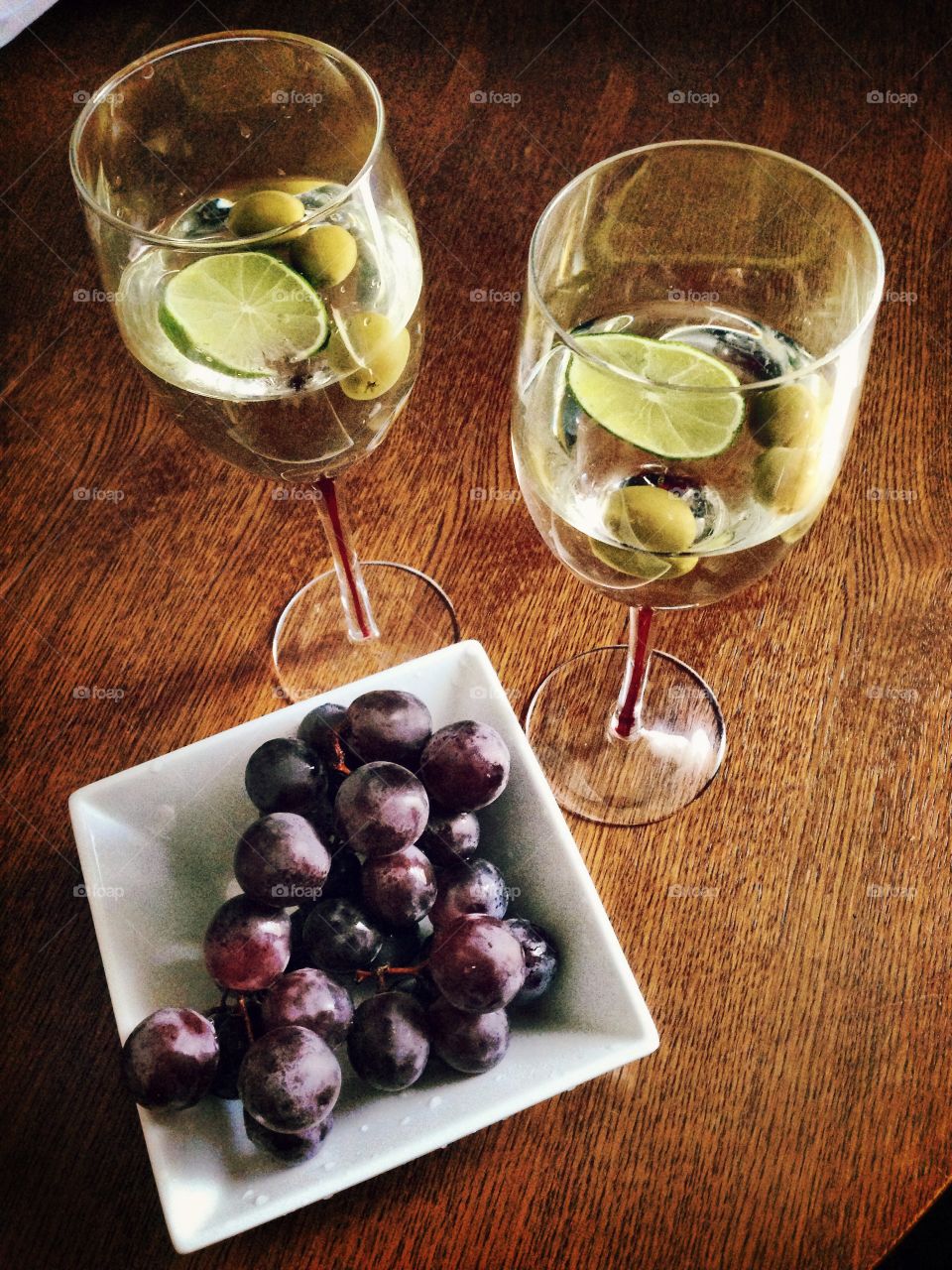 Some alcohol with grapes. Something to rest in a perfect company 