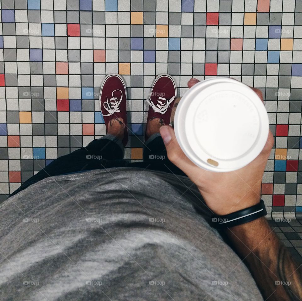 Found a cool floor in the bathroom at Disneyland. So I took a photo. 