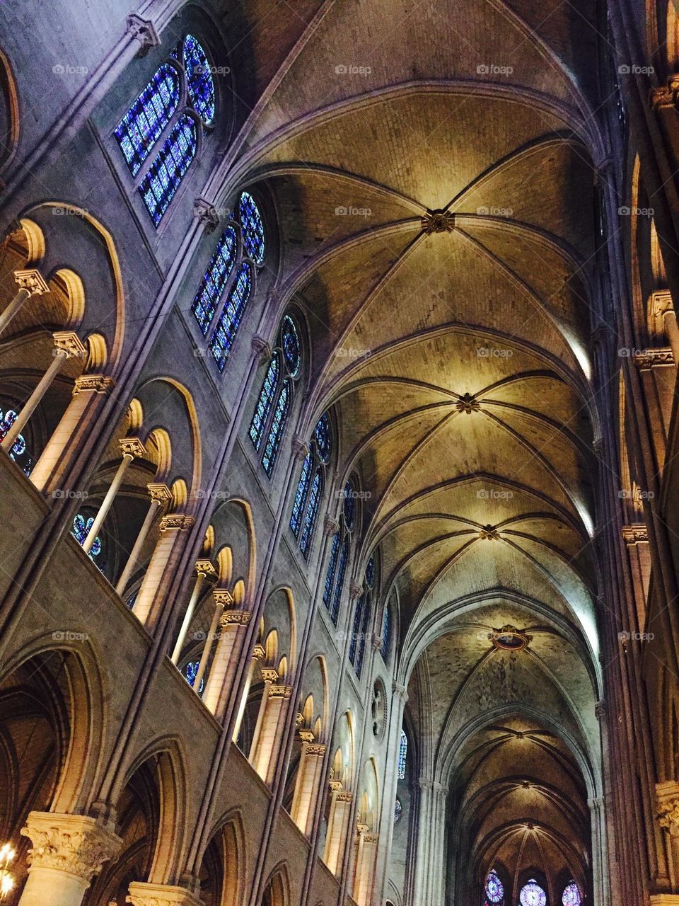 Repetition of architectural elements at Notre Dame de Paris, France 