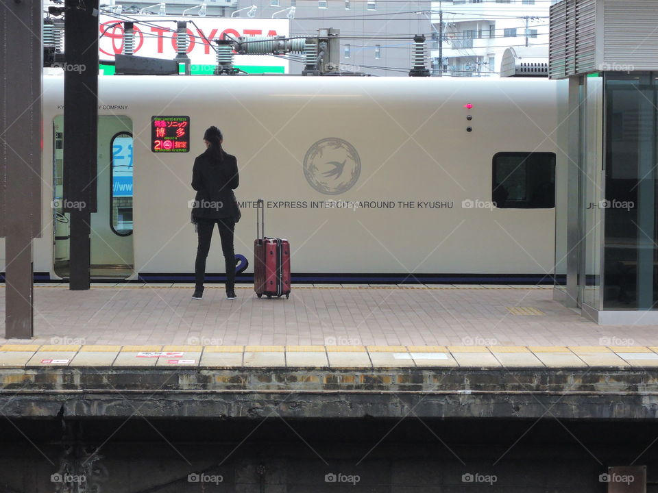 trains in Kyushu Japan