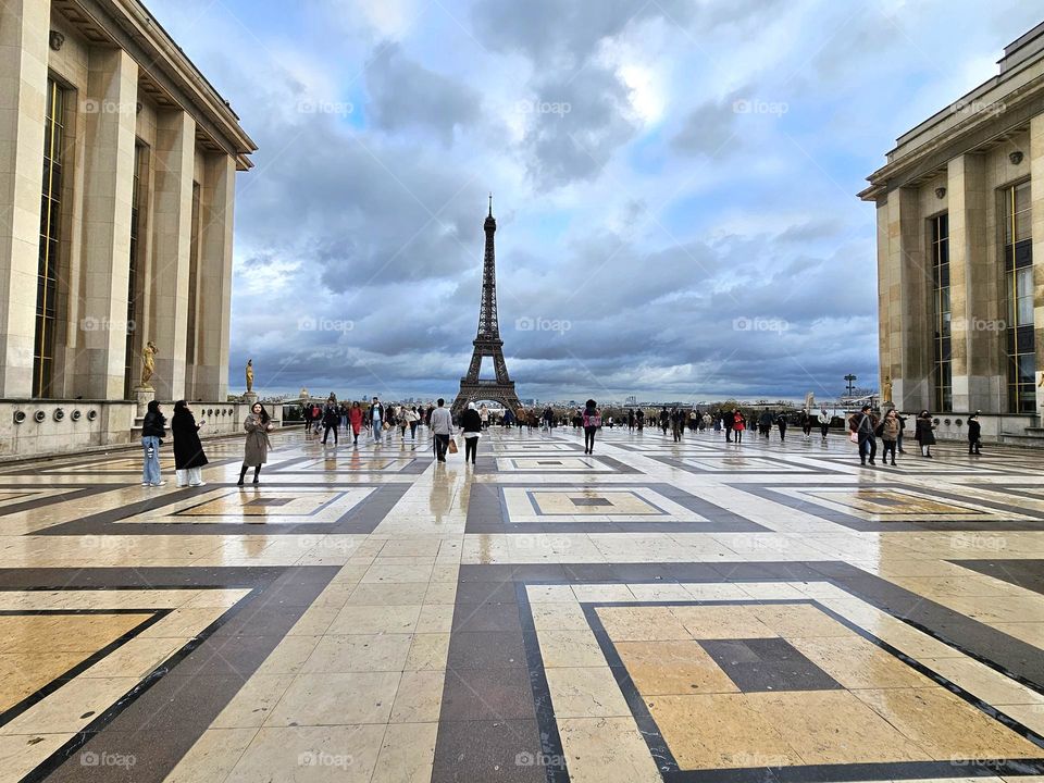 tour Eiffel depuis le trocadero