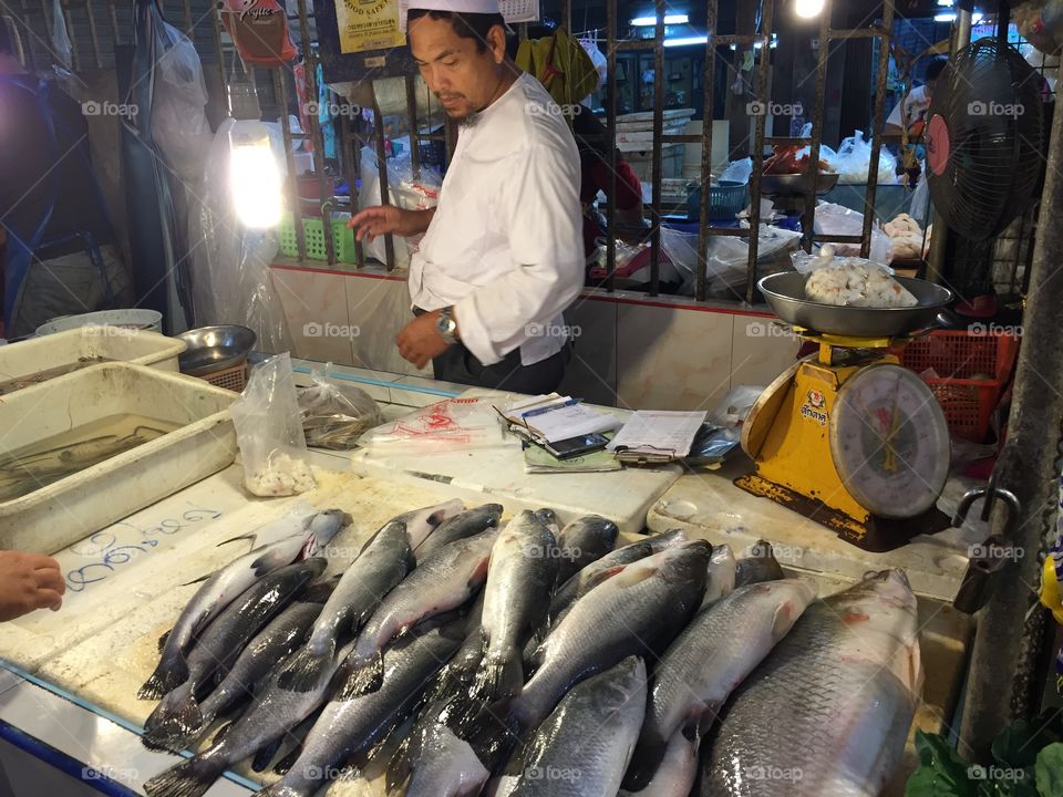 Fish market in Hatyai, Songkhla, Thailand