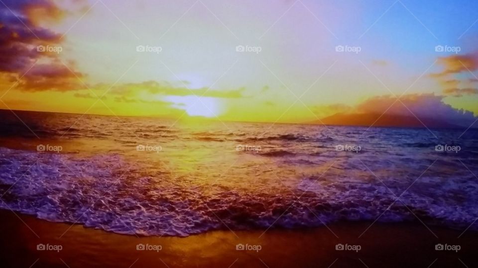 Sunset Makena Beach Maui