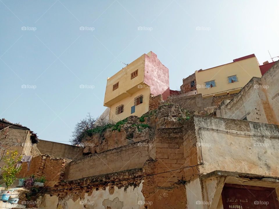 Old building in village Bhalil of morocco