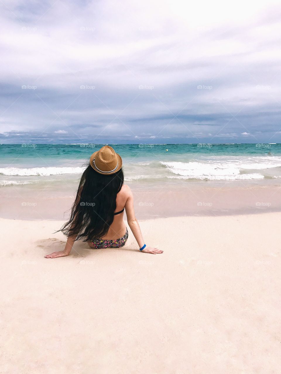 Summer time. Girl on the beach