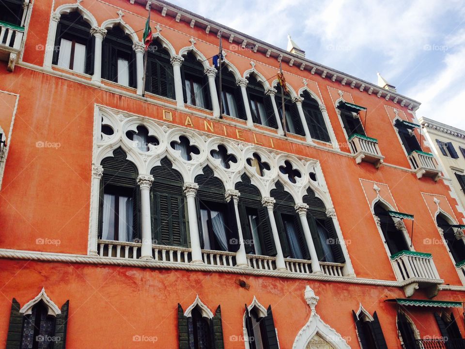 colorful building in venice . colorful building in venice, Italy 