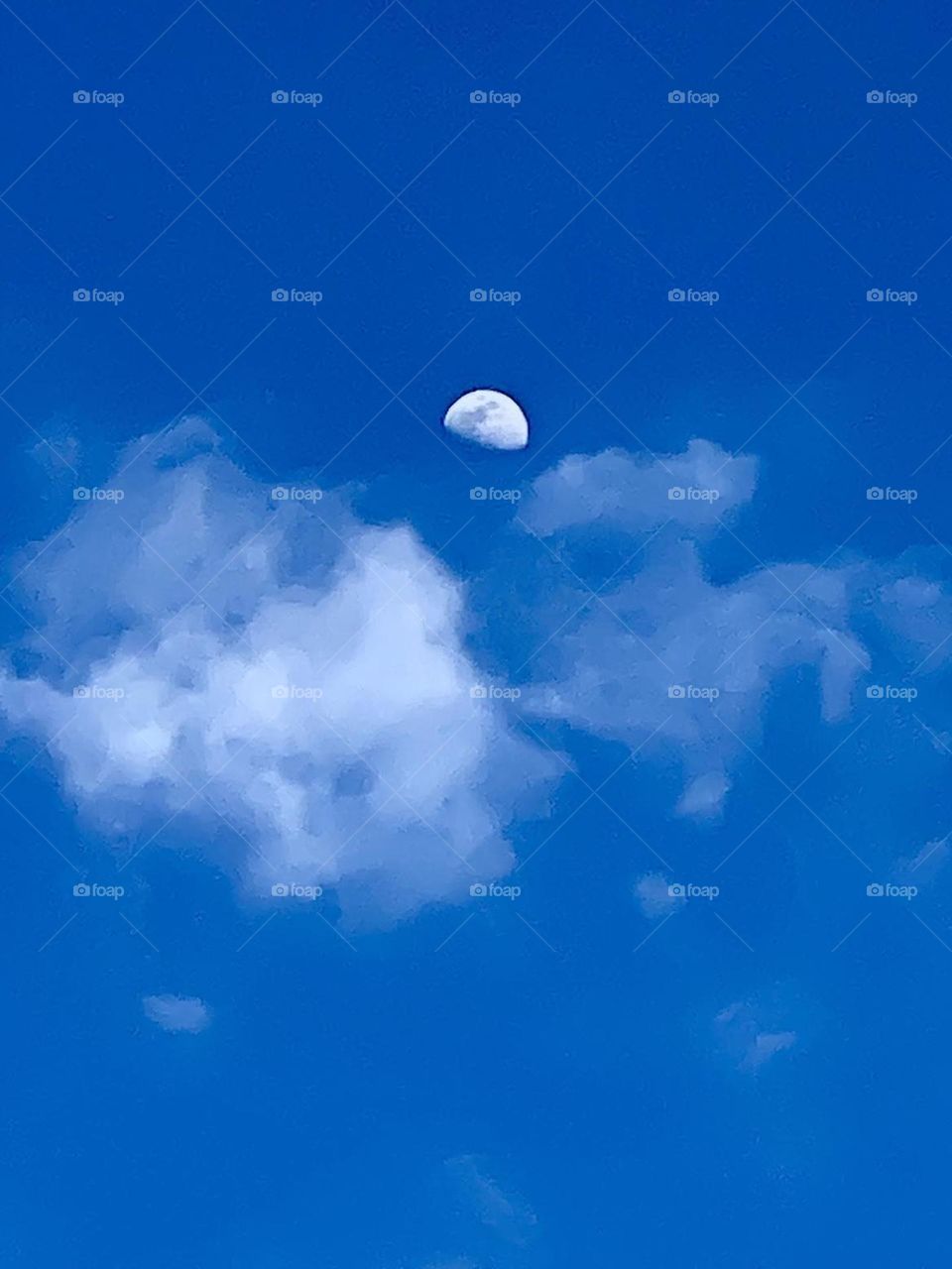 moon in broad daylight