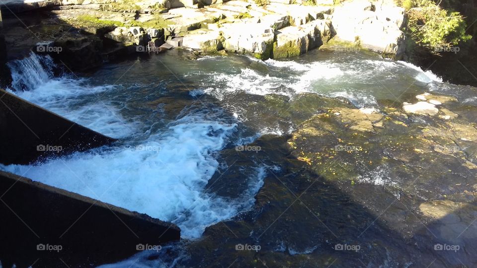 Water, Waterfall, No Person, Stream, River