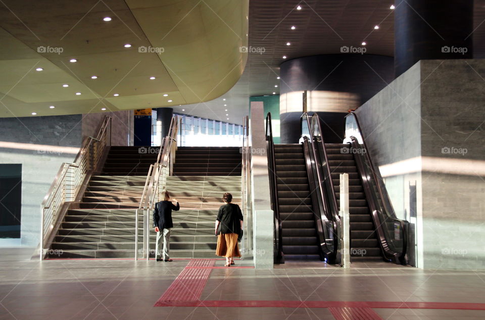 stairs in the train station