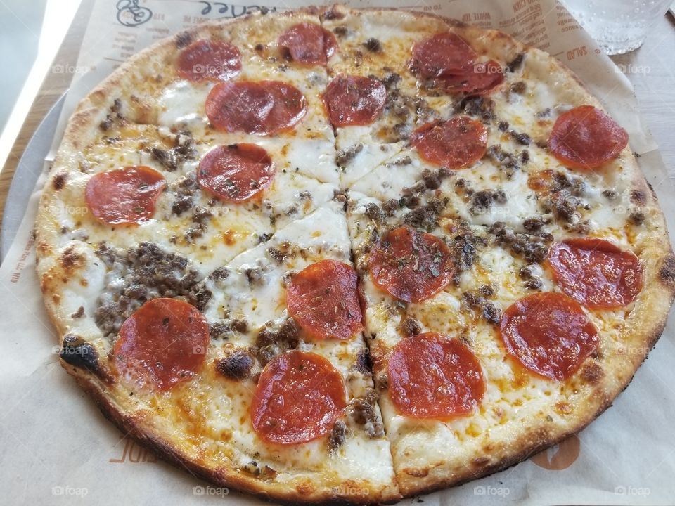 Pizza, Pepperoni, Dough, Mozzarella, Crust