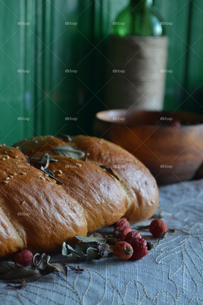 Bread with rose hip