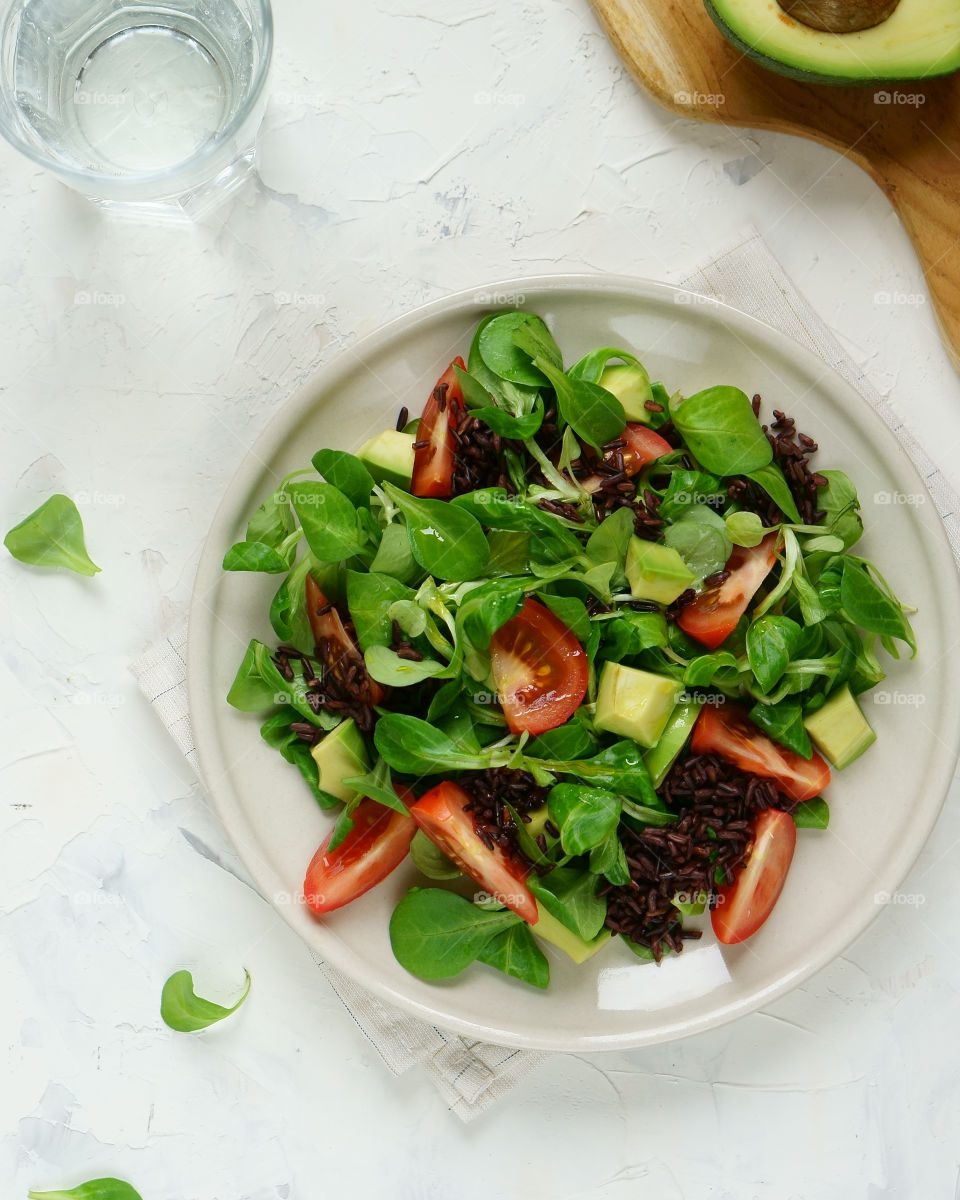 Healthy green salad