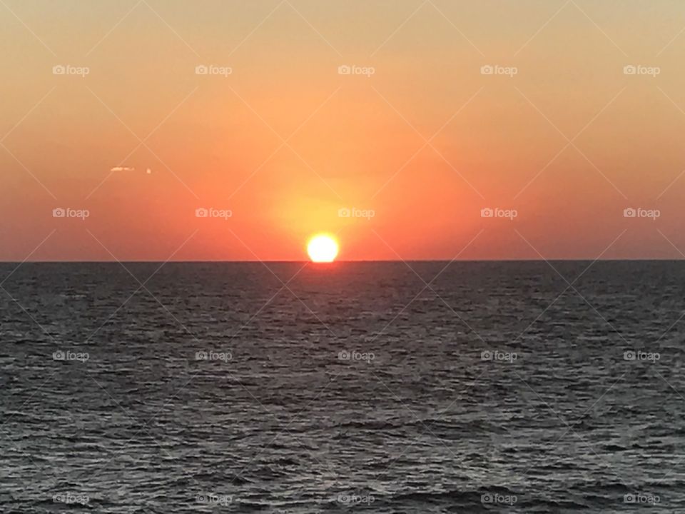 Sunset over the Atlantic Ocean
