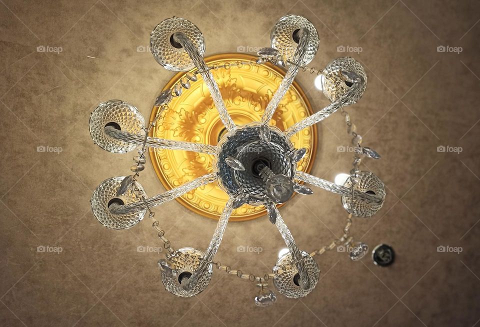 chandelier in the kitchen