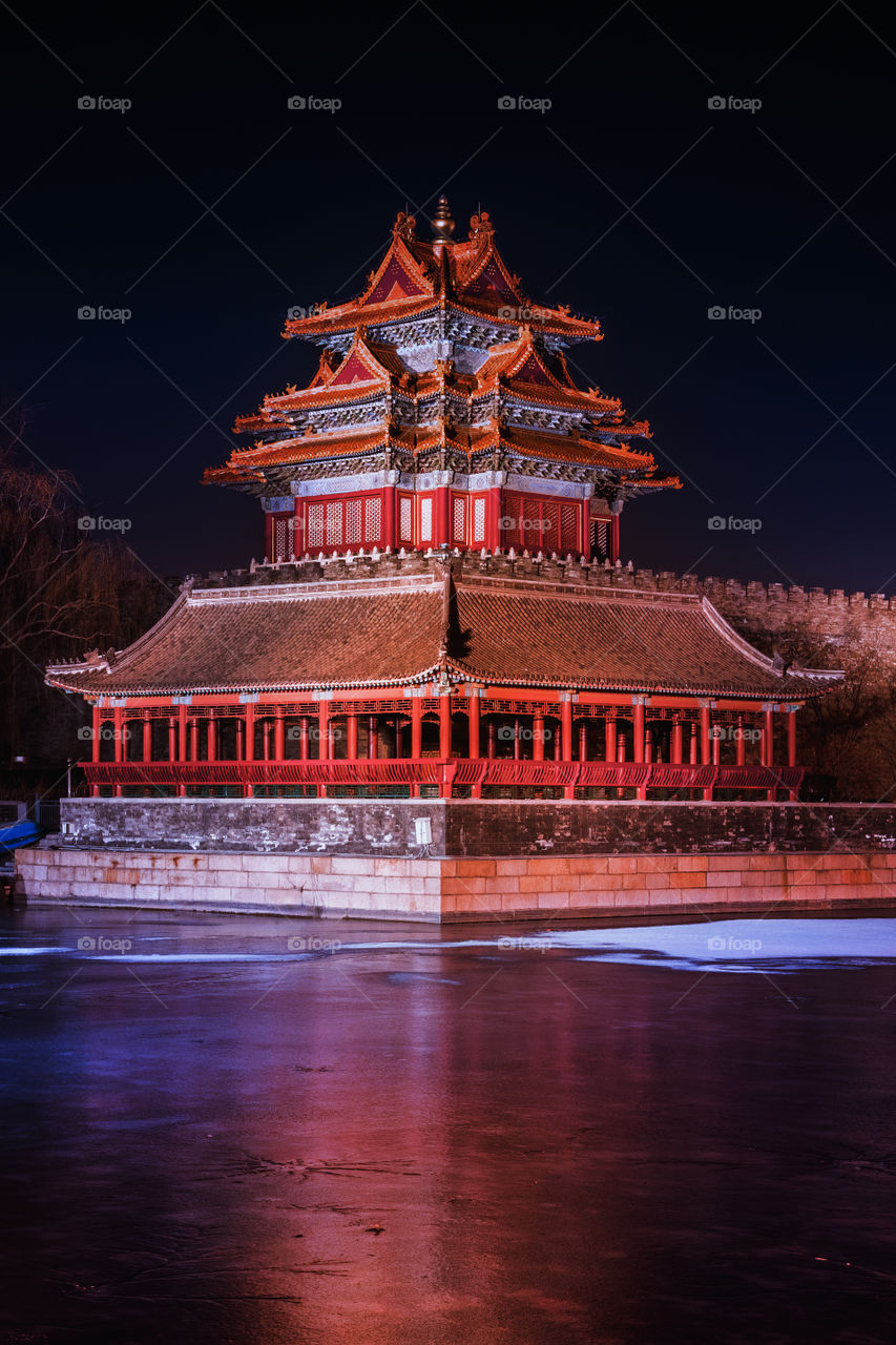 Symmetrical Chinese architecture