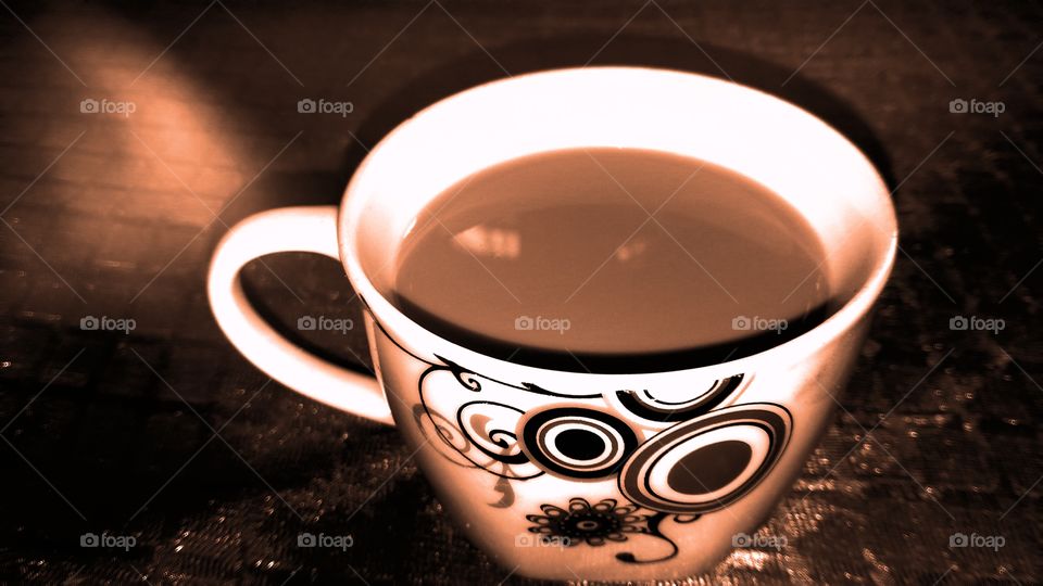 awesome tea cup on the table view