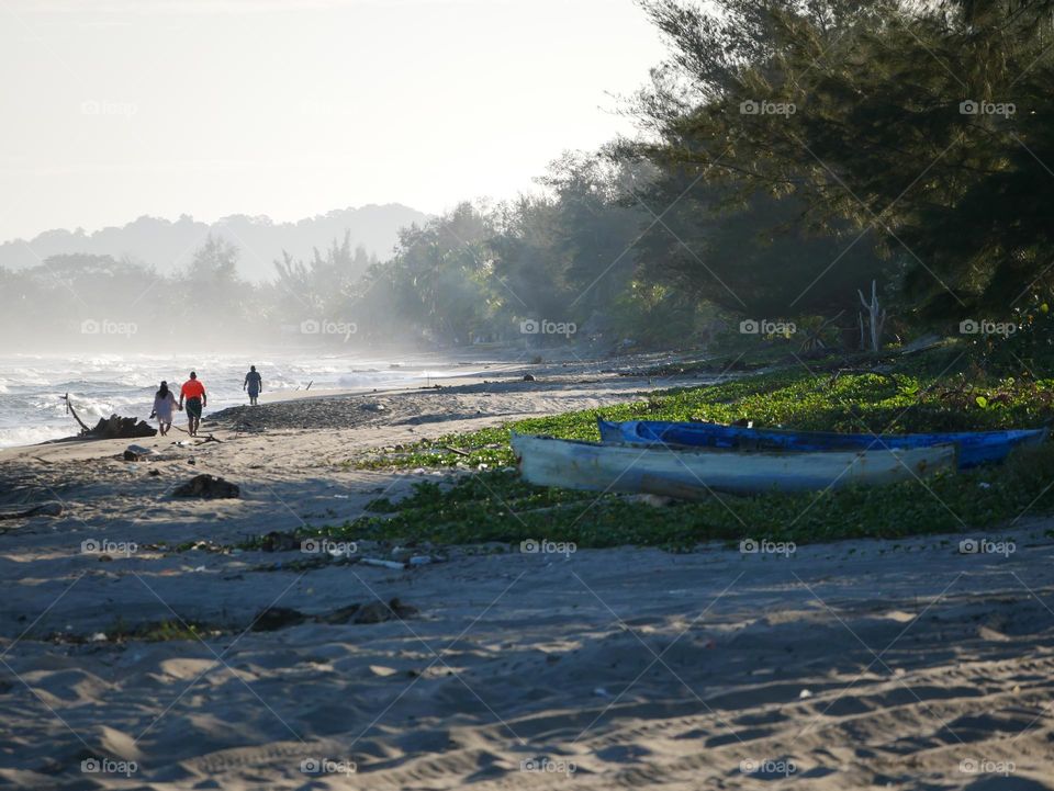 walking along the sea