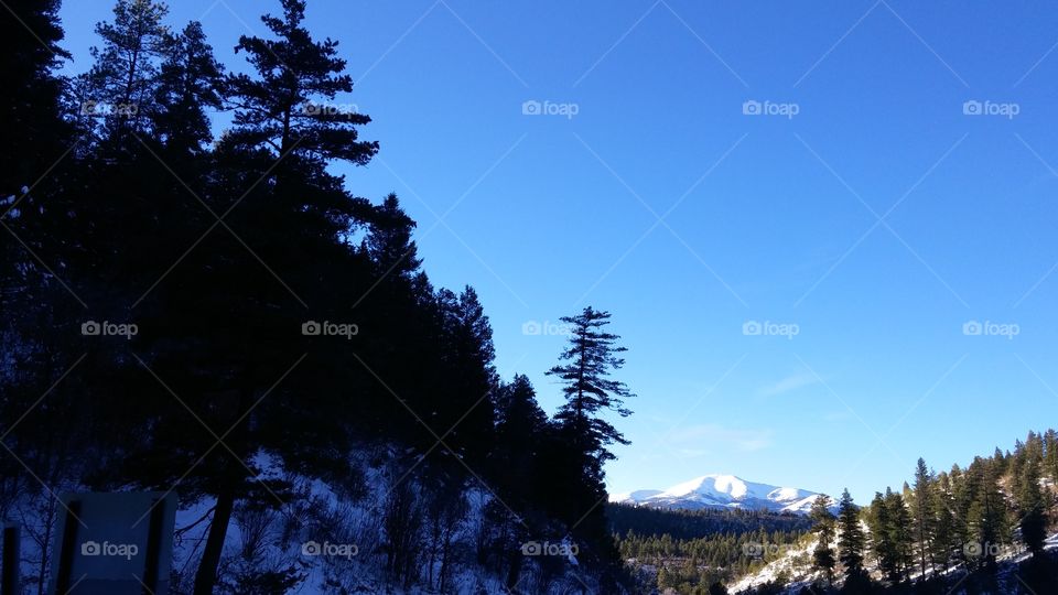 Driving through the mountains in Ruidoso