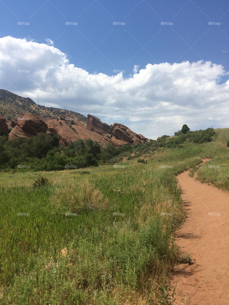 Red Rocks Trail at Red Rocks National Park and Amphitheater.