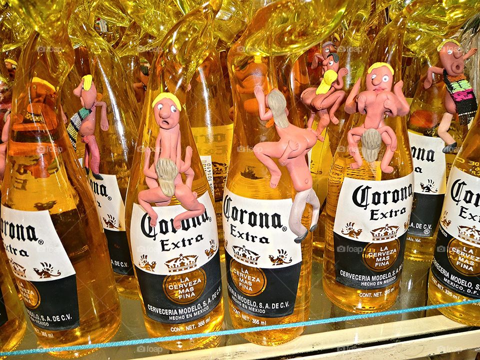 Mexican Corona at a shop in Cozumel
