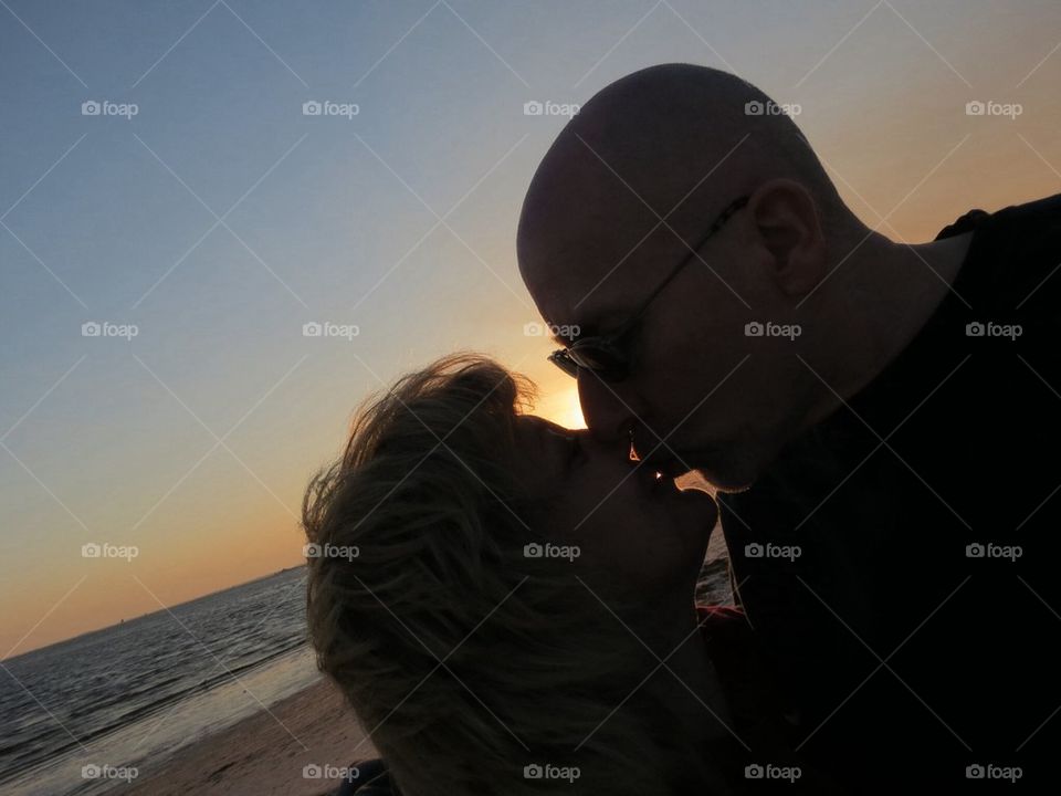 Sunset kiss