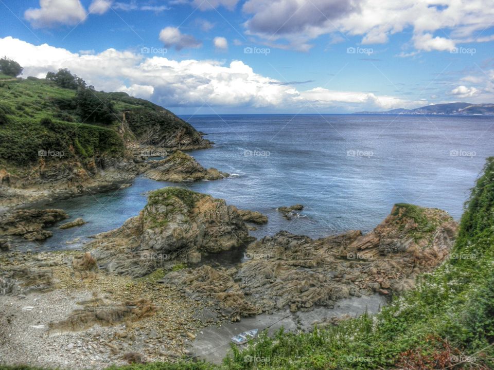 Galician Coast, Cariño. Galician coast, Cariño