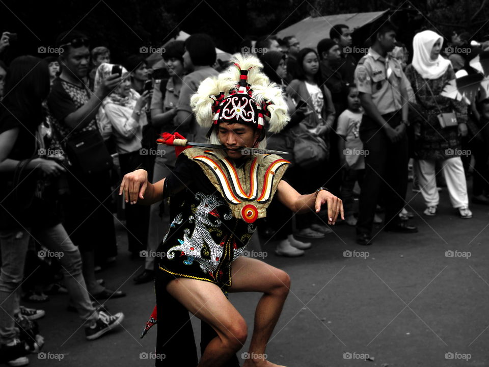 dayak. one of the traditional dance from Dayak Kalimantan