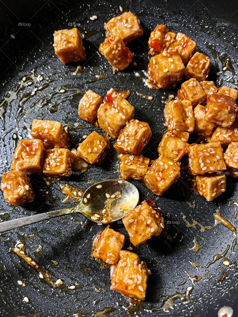Chilli fried tofu 