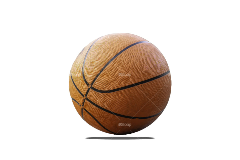 Basketball on a white background with clipping path.