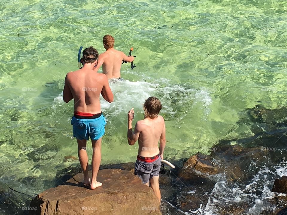 Local youth enjoying seaside in south Australia 