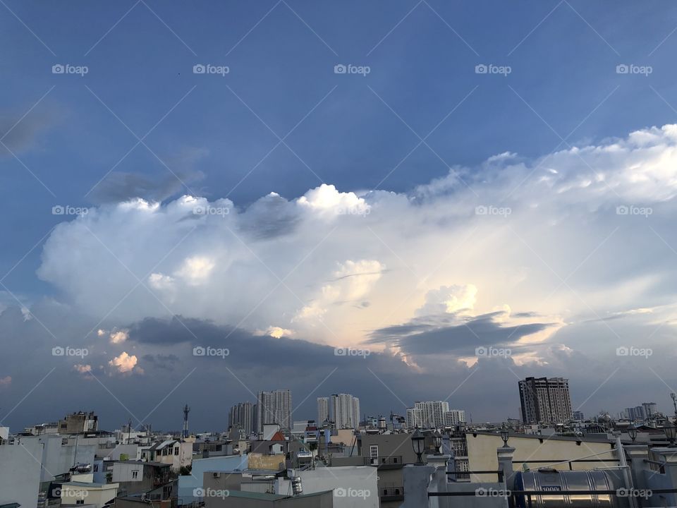 What Do you see anything in the clouds in the evening sunset? #VietNam