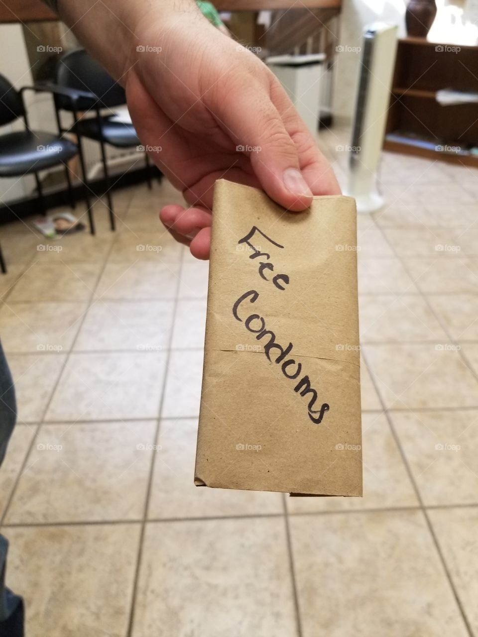 Free condom bag