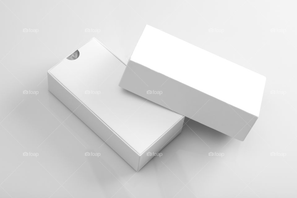 Open white blank box for mockup