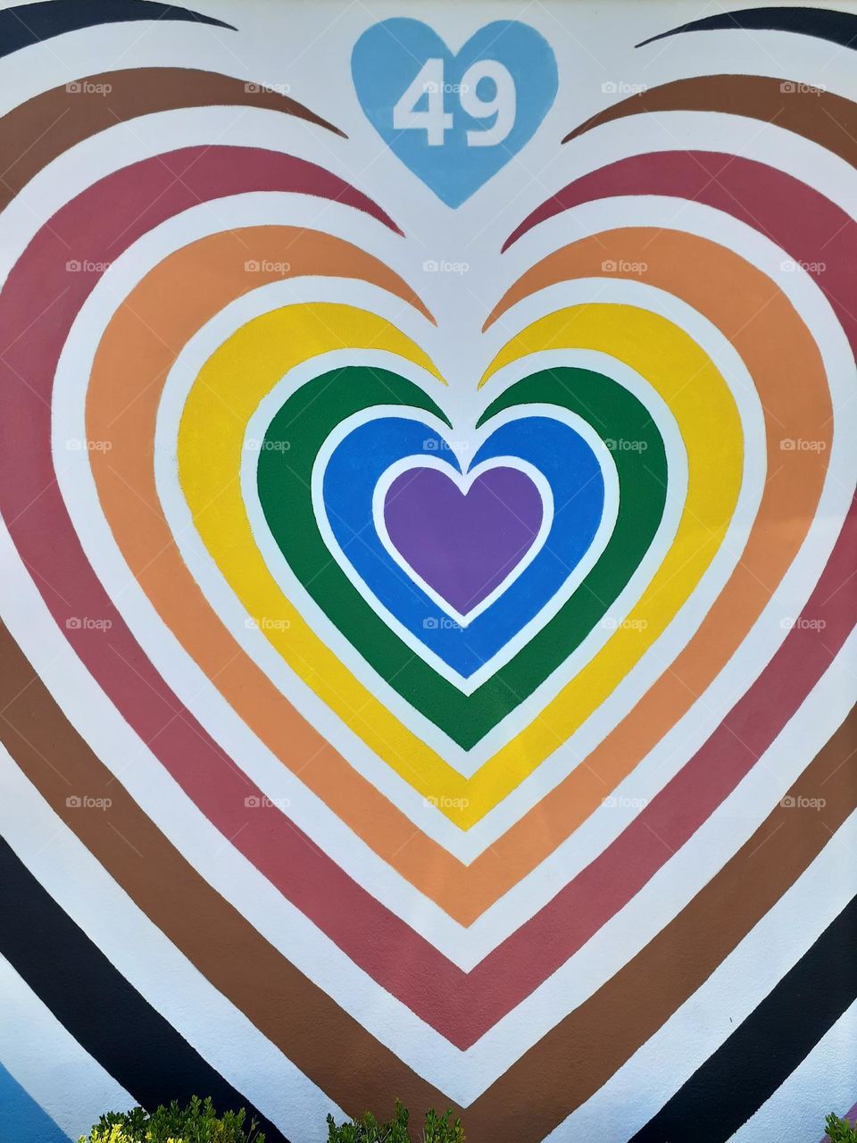 A mural honoring the 49 victims of the shooting at Pulse nightclub in Orlando, Florida on June 12, 2016.