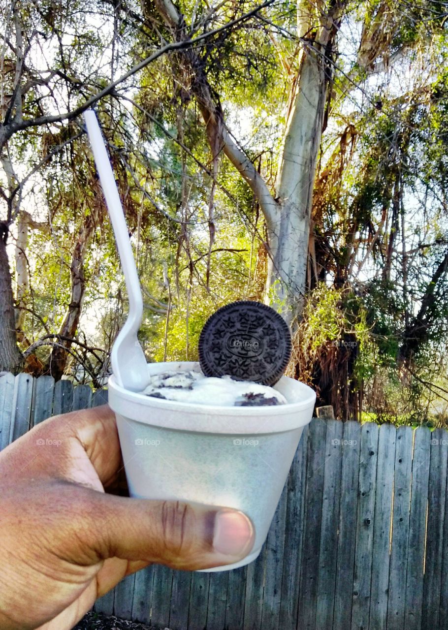 Oreo cookie ice cream