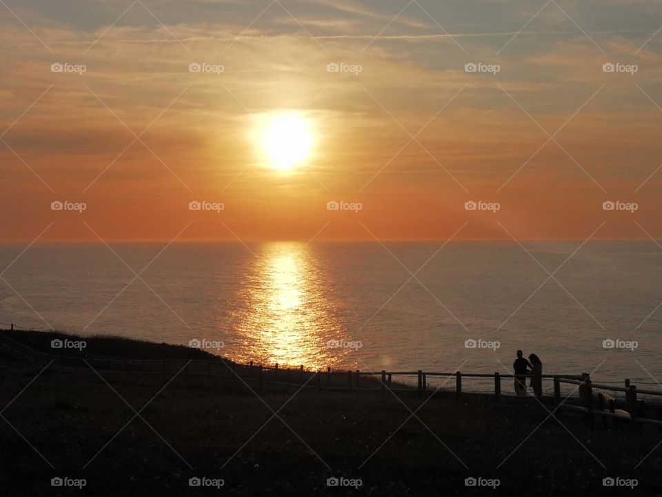 Amantes al atardecer