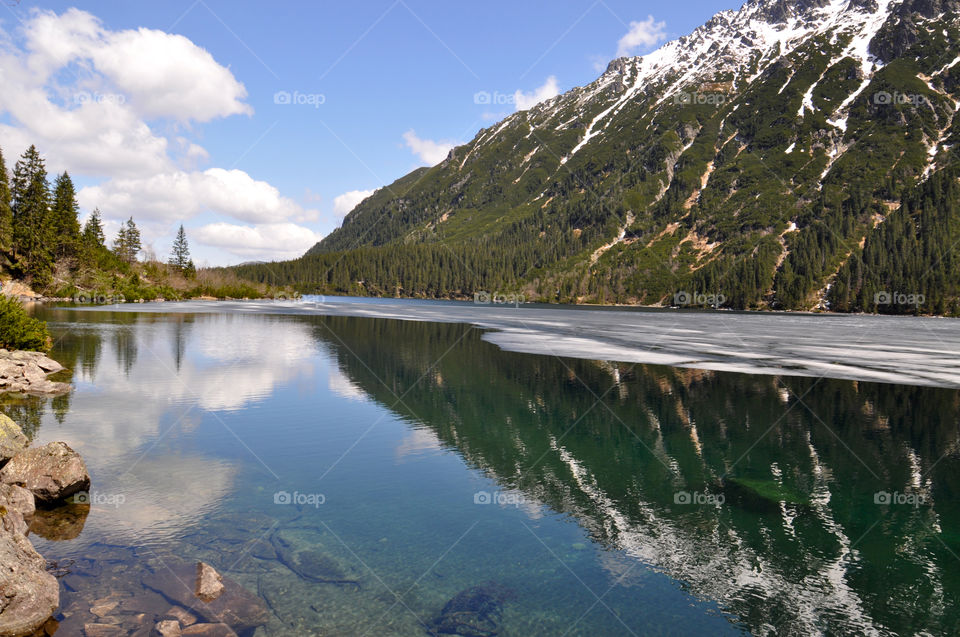 Scenic view of reflection on lake