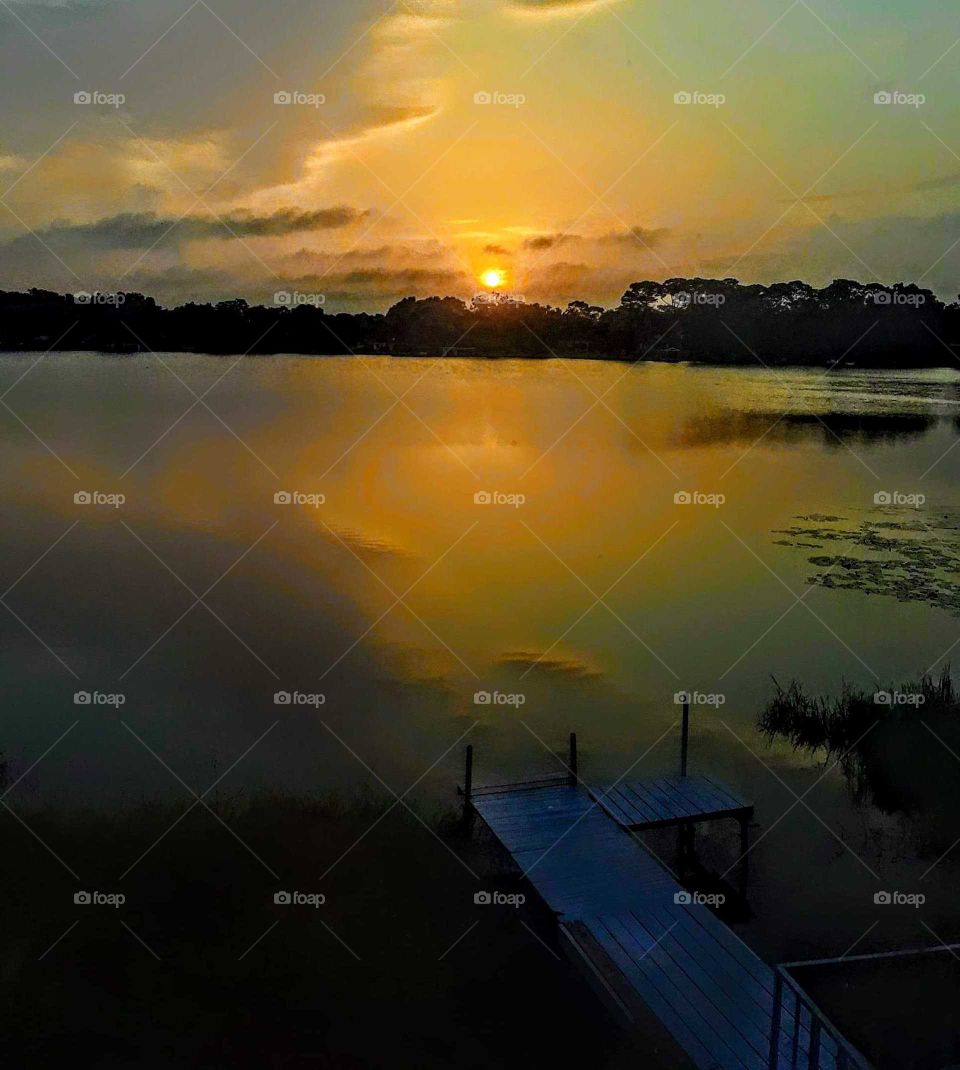 Early Sunrise on Florida Lake