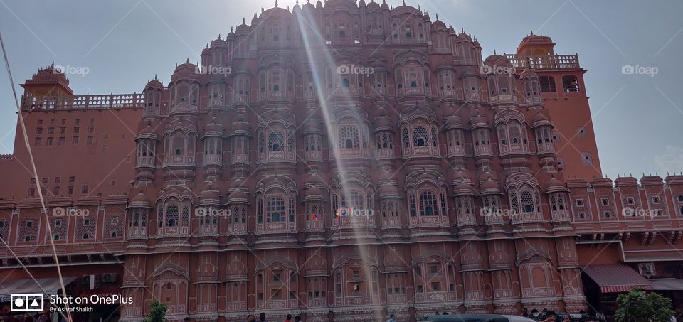 Hawa Mahal Jaipur Made with such an architectural design to get fresh air from the city..