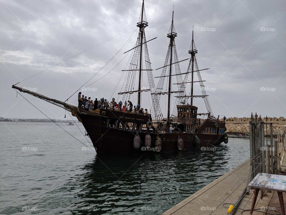 Jack Sparrow ship on marina agadir