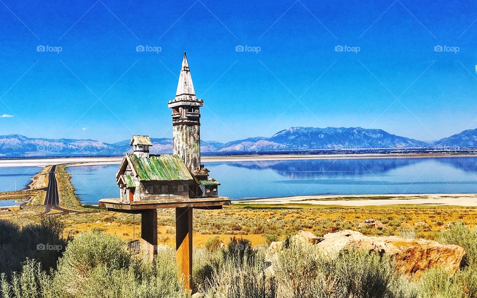 Mountain reflection on lake
