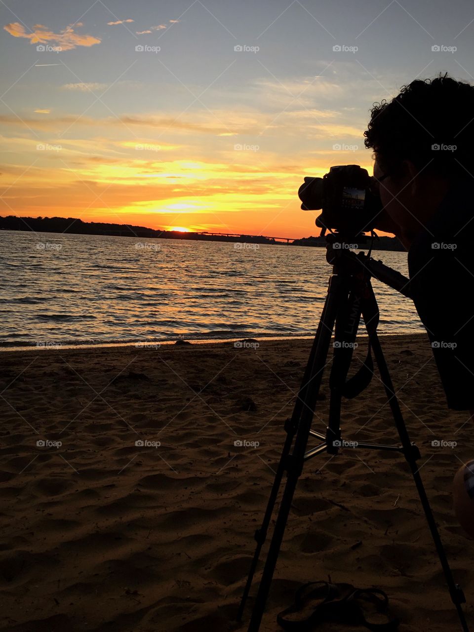 Shooting the sunset . The sunset was amazing 