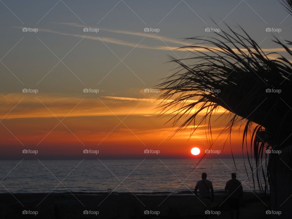 sunset. amazing sunset in Ashdod. Israel